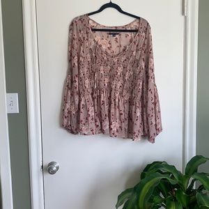 American Eagle Floral Long sleeve blouse -  XL